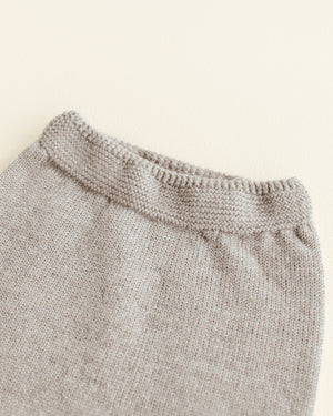 Hvid Baby Strickhose "Guido" Pebble