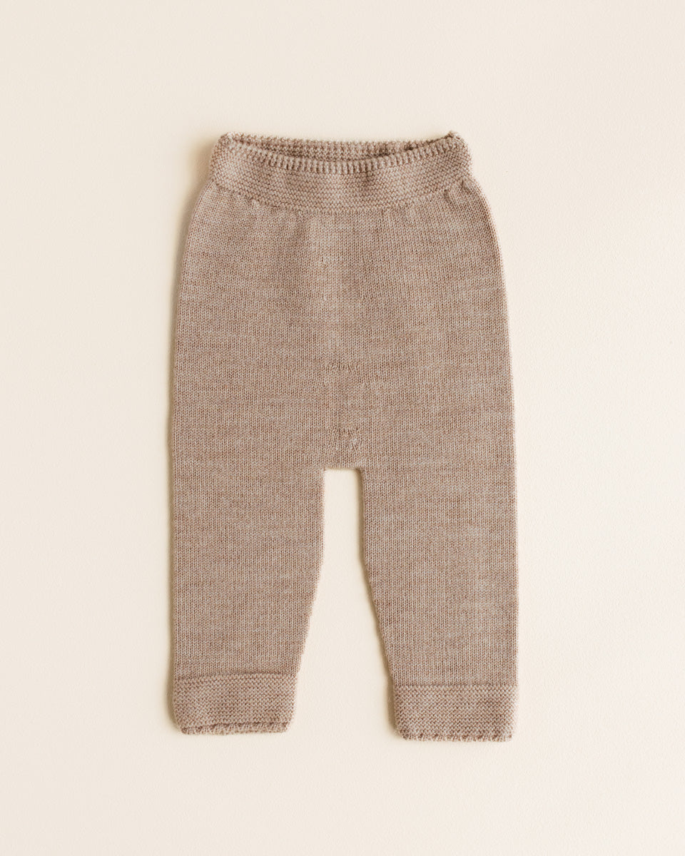 Hvid Baby Strickhose "Guido" Sand