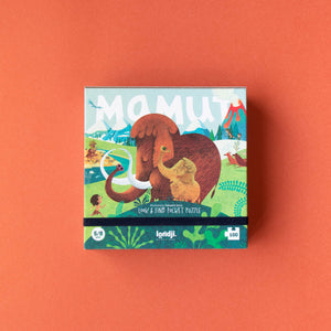 Londji Pocket Puzzle Mamut mit 100 Teilen und Urzeit Motiv