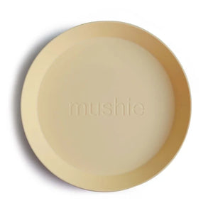 Mushie Runder Teller (2er-Set) | Pale Daffodil