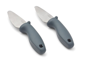 Liewood Kinder Schneidemesser Set "Perry" | Whale Blue