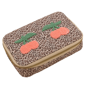 Jeune Premier Etui gefüllt Leopard Cherry – Kinder Federmäppchen mit Inhalt für Schule