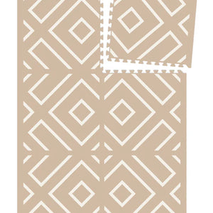 eeveve Spielmatte „Modern Blocks“ in Desert Sand – stilvolle, gepolsterte Puzzlematte mit modernem Design, gefertigt aus hochwertigem, ungiftigem EVA-Schaum.
