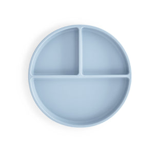 Mushie Silikon-Saugnapf-Teller | Powder Blue