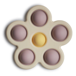 Mushie Blumen Babyspielzeug | Soft Lilac/Pale Daffodil/Ivory