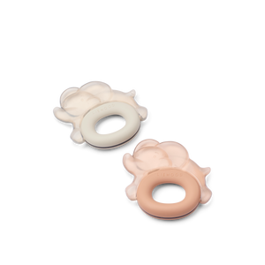 Liewood Rita Elephant Beißring 2er-Pack – kühlbare Zahnungsringe aus EVA in Elefantenform, ideal für Babys in der Zahnungsphase.