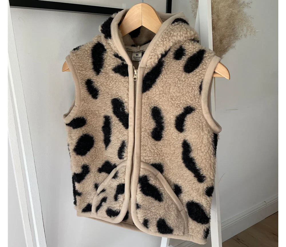 Alwero Kinder Bio Wollweste "Robby" | Leo Gepard