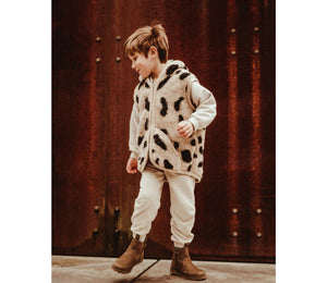 Alwero Kinder Bio Wollweste "Robby" | Leo Gepard