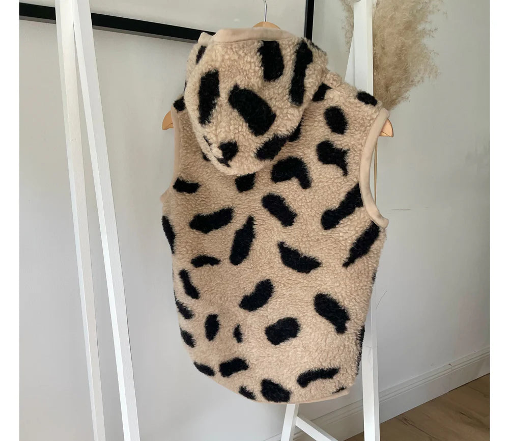 Alwero Kinder Bio Wollweste "Robby" | Leo Gepard