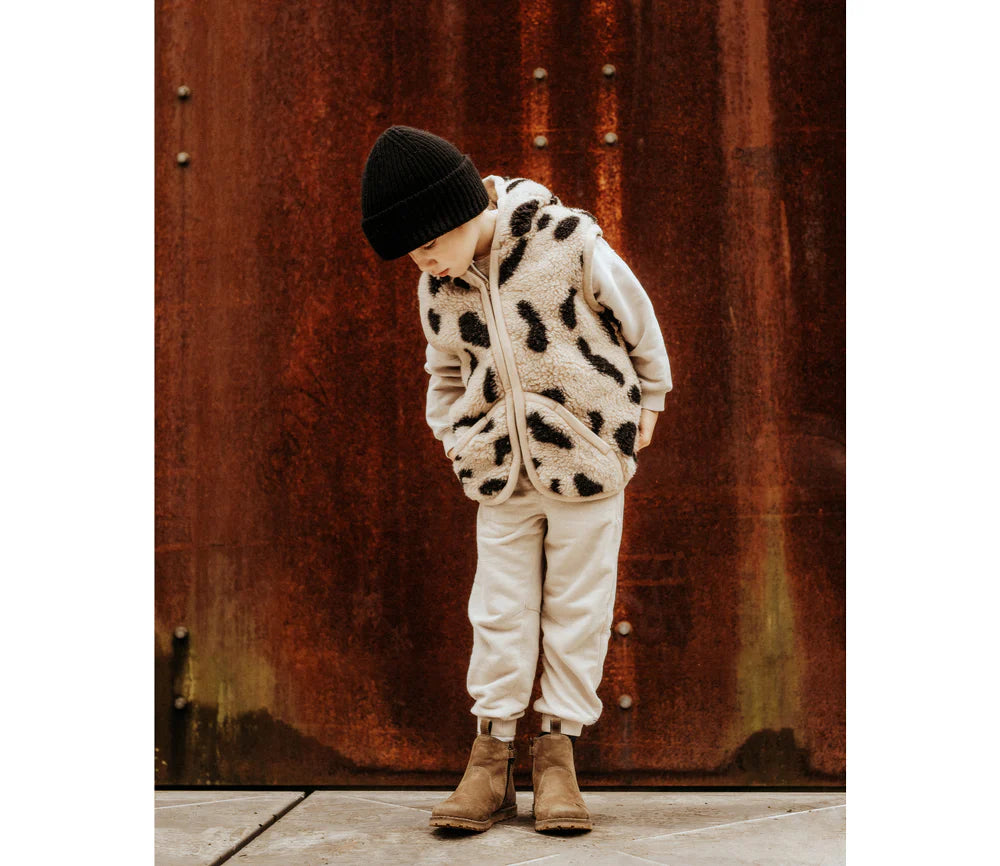 Alwero Kinder Bio Wollweste "Robby" | Leo Gepard