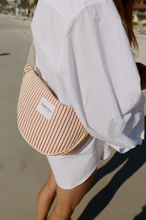 Studio Noos Poplin Striped Gürteltasche | Butter Yellow