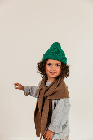 Hvid Dreieckstuch Merinowolle "Josephina" | Mocha