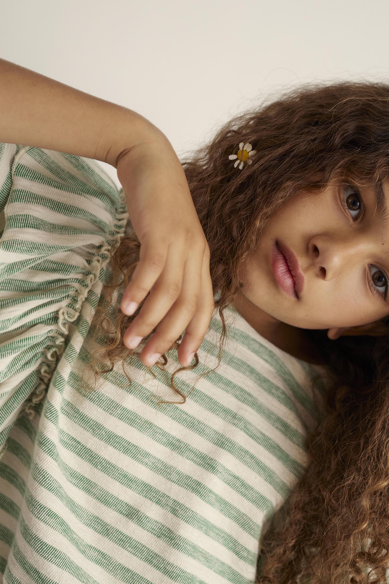 Cozmo Sweatshirt Striped "Silvia" - Grass Green