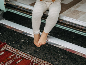 Collant sans pied à bretelles Silly Silas | Mélange Crème Hippie