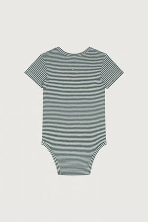 Gray Label Kurzarm-Body Blue Grey-Cream