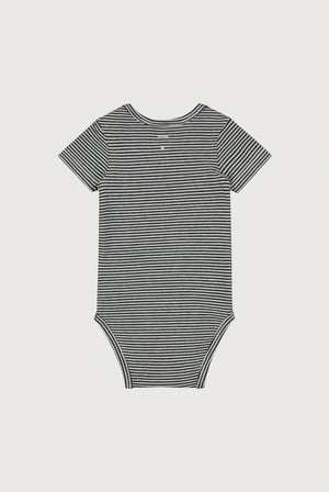 Gray Label Kurzarm-Body Nearly Black-Cream