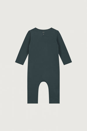 Gray Label Baby Strampler mit Druckknöpfen GOTS | Blue Gray