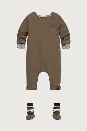 Gray Label Baby Strampler mit Druckknöpfen GOTS | Woody
