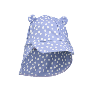 Liewood Baby Sonnenhut Senia Dot Dusty Lavender mit Öhrchen und langem Nackenschutz