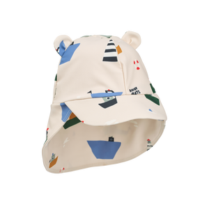 Liewood Baby Sonnenhut Senia Sailing Sandy mit Öhrchen und langem Nackenschutz