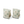 2er Set Schwimmflügel für Kinder in beige mit Krabben Aufdruck in Mint