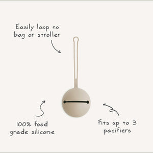 Mushie Silicone Pacifier Case | Shifting Sand