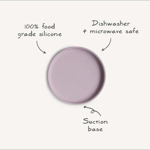 Mushie Silicone Plate "Classic" with Suction Cup | Ivory