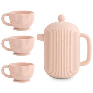 Silikon Kinder Spielset teeservice in zartem Rosa