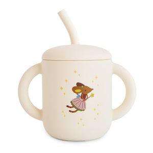 Mushie Silicone Learning Cup + Straw | Fairy Mice