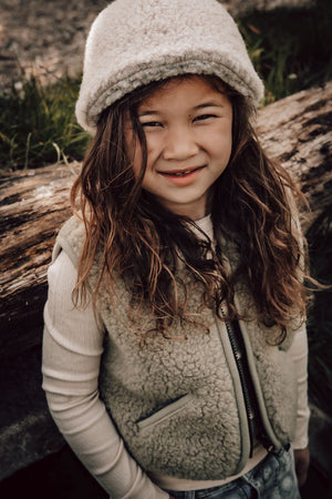 Alwero Children's Organic Wool Vest | Sand Brown