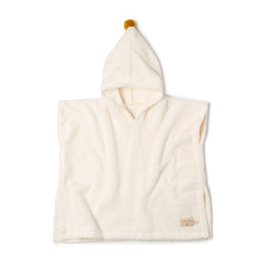 Nobodinoz Kapuzenponcho „So Cute“ in Natural– weicher Frotteeponcho mit Bärenohren auf der Kapuz