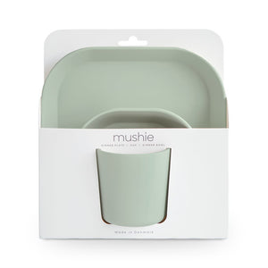 Mushie Geschirrset “Square“ | Sage