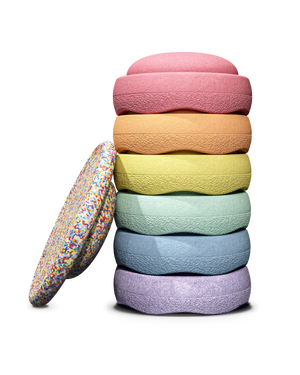 Stapelstein "Rainbow Pastel Bundle" 6+1 Set