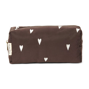 Studio Noos Puffy Pouch | Brown Hearts