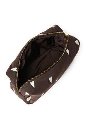 Studio Noos Puffy Pouch | Brown Hearts
