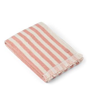 Liewood Serviette de plage "Summer" | Coral Blush / Crème de la Crème Rayé