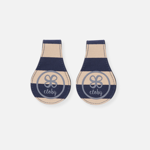 Cloby Pinces magnétiques en cuir lot de 2 | Bleu marine