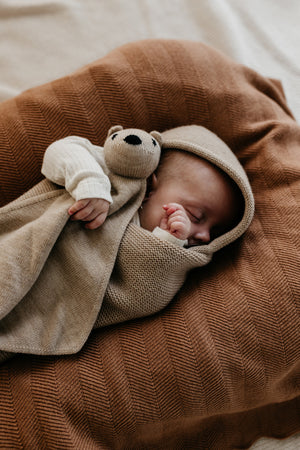 Hvid Kuscheltuch Teddy "Tokki" Sand