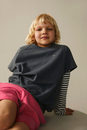 Gray Label Crewneck T-Shirt Blue Grey