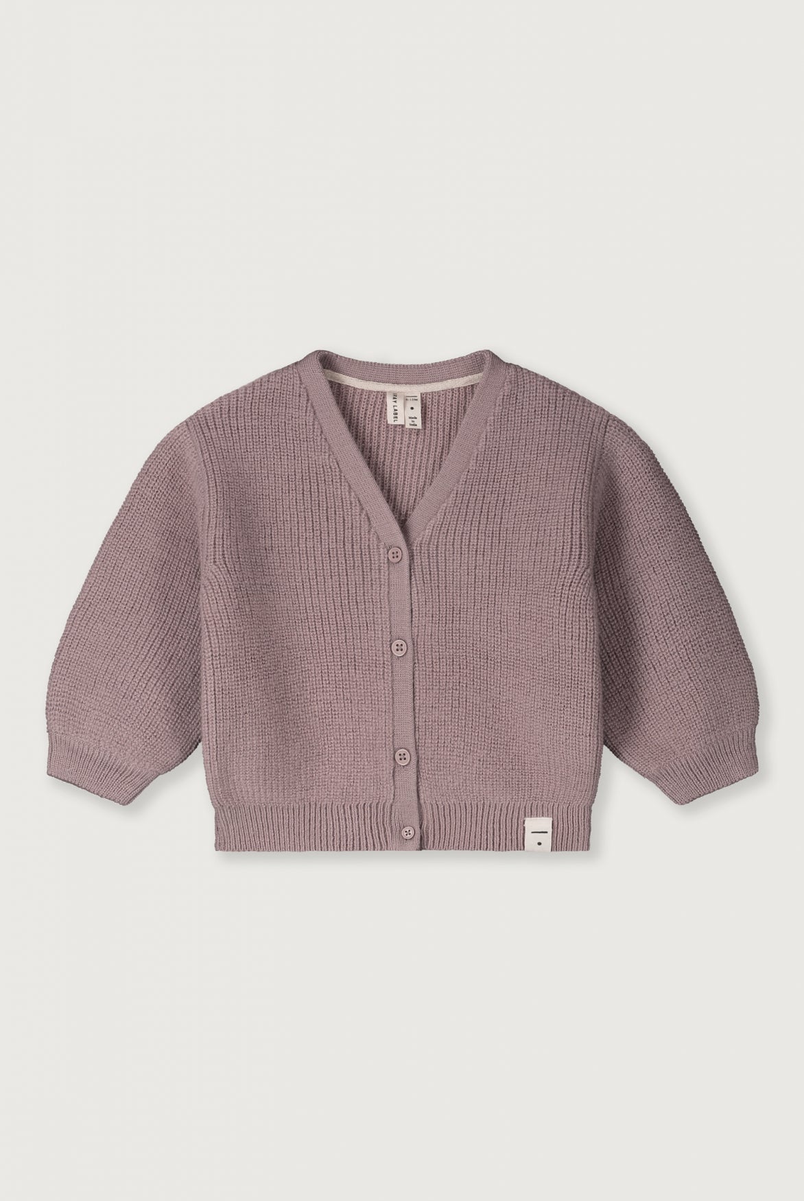Gray Label Baby Cardigan in Berry – weicher Fleece-Cardigan aus Bio-Baumwolle mit Druckknöpfen, bequem & nachhaltig.