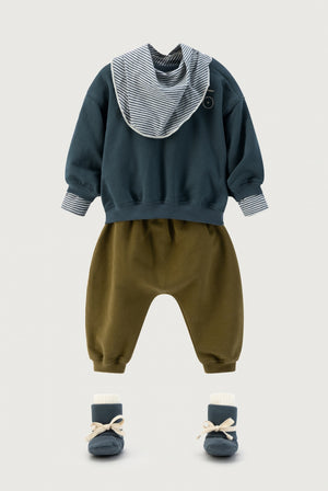 Gray Label Baby Pullover mit fallender Schulter GOTS | Blue Gray