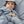 Cardigan bébé raglan Gray Label GOTS | Gris pierre
