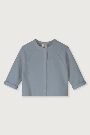 Cardigan bébé raglan Gray Label GOTS | Gris pierre