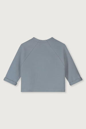 Cardigan bébé raglan Gray Label GOTS | Gris pierre