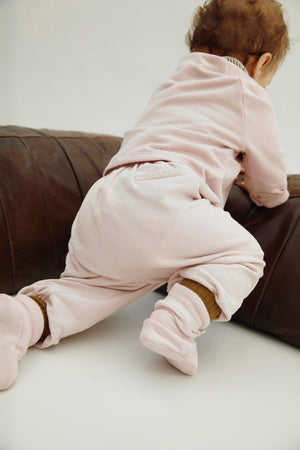 Gray Label Baby Raglan Cardigan | Faded Pink