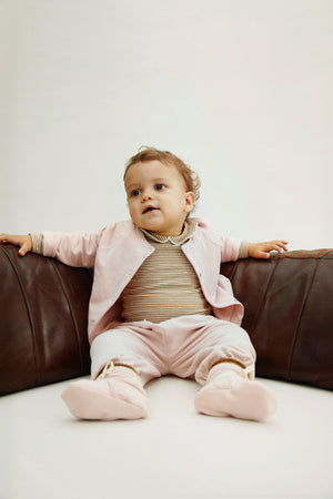 Gray Label Baby Raglan Cardigan | Faded Pink