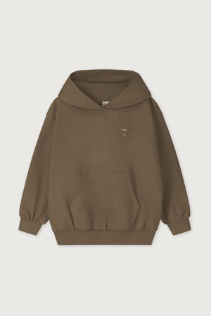 Gray Label Kapuzenpullover Woody, Hoodie aus Bio-Baumwollfleece mit angerauter Innenseite, Stick-Emblem auf der Brust