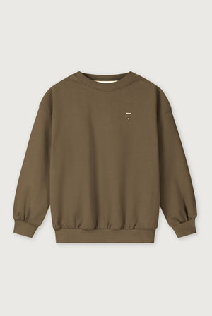 Gray Label Sweater Pullover Woody, Bio-Baumwollfleece mit angerauter Innenseite, Stick-Emblem auf der Brust