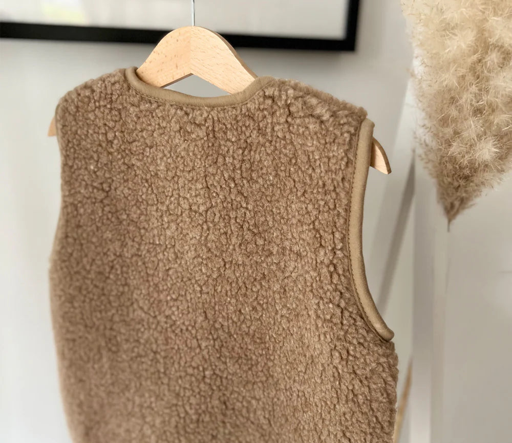 Alwero Kinder Bio Wollweste "TYB" | Tan