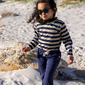 Cloby UV-Langarmshirt | Navy/Sandy Stripe